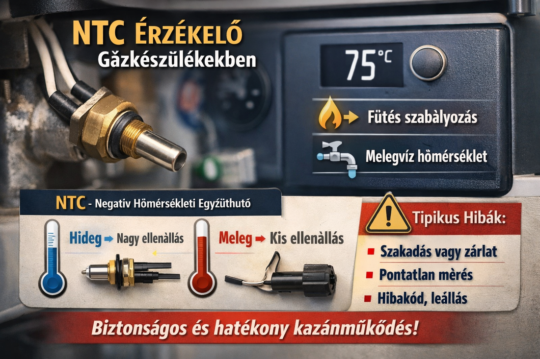 NTC érzékelő gázkészülékekben – működés, szerep, hibák